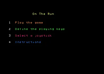 On The Run (UK) (1985) screen shot title